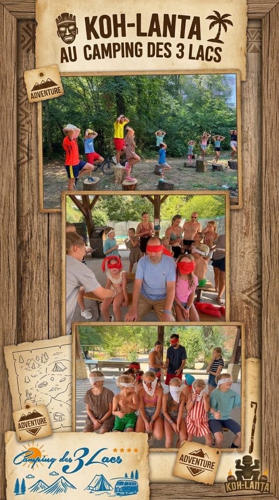 Jeu Koh-Lanta en famille au Camping des 3 Lacs